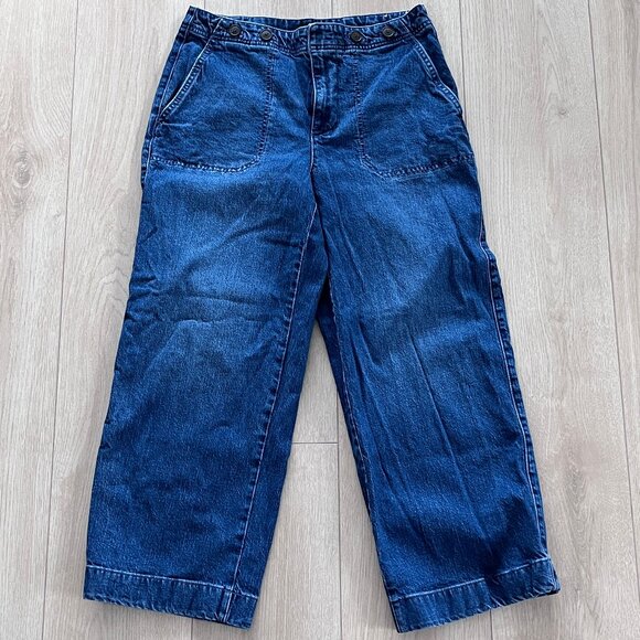 Wide Leg Crop Jeans, size 6 - Picture 2 of 8